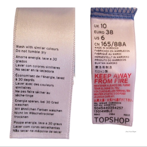 🔴 TOPSHOP Magical Leopard Print Wrap Top sz 6 US Blue - Picture 11 of 12